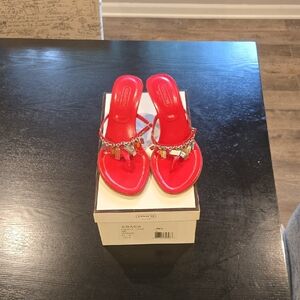 Vintage NIB Coach "Karlyn" Charm Thong Kitten Heel l Sandal 6.5